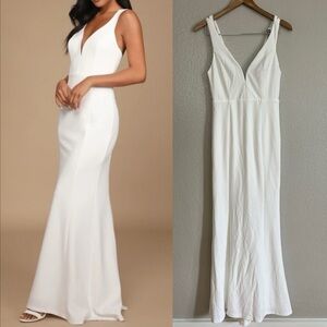 Love Galore White Mermaid Maxi Dress